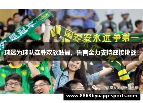 球迷为球队连胜欢欣鼓舞，誓言全力支持迎接挑战！